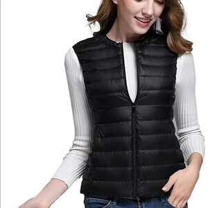 Lightweight Packable Black Vest